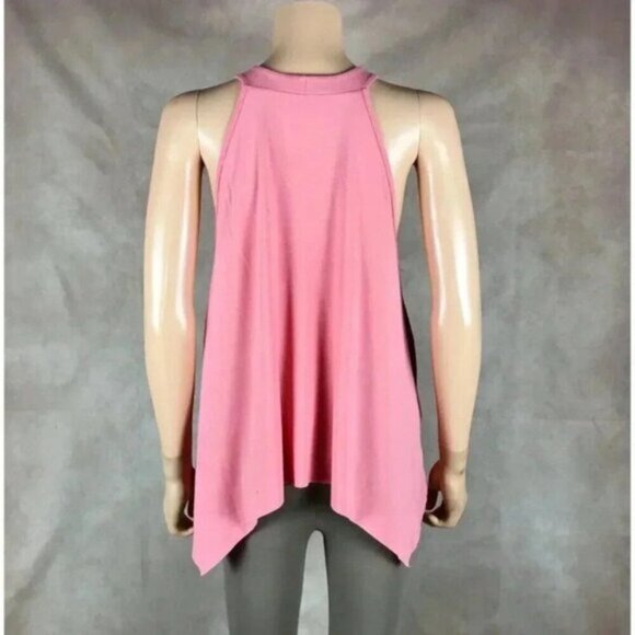 AMERICAN EAGLE Pink Asymmetrical Halter Tank NWOT MEDIUM - Picture 4 of 5